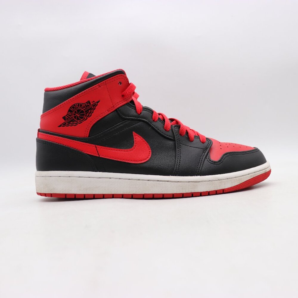 Nike Air Jordan 1 Men's Size 10 Mid Alternate Bred Toe Sneakers DQ8426-060
